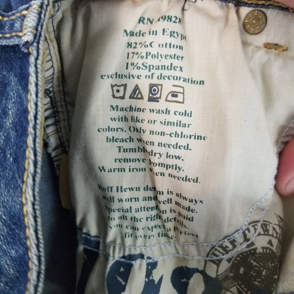 Ruff Hewn Classic Boot Cut Dark Wash Jeans - Picture 7 of 7